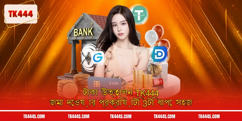 টাকা উত্তোলন TK444 জমা দেওয়ার প্রক্রিয়াটি 3টি ধাপে সহজ