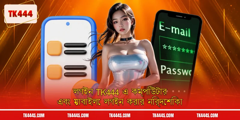 লগইন TK444 এ কম্পিউটার এবং মোবাইলে লগইন করার নির্দেশিকা